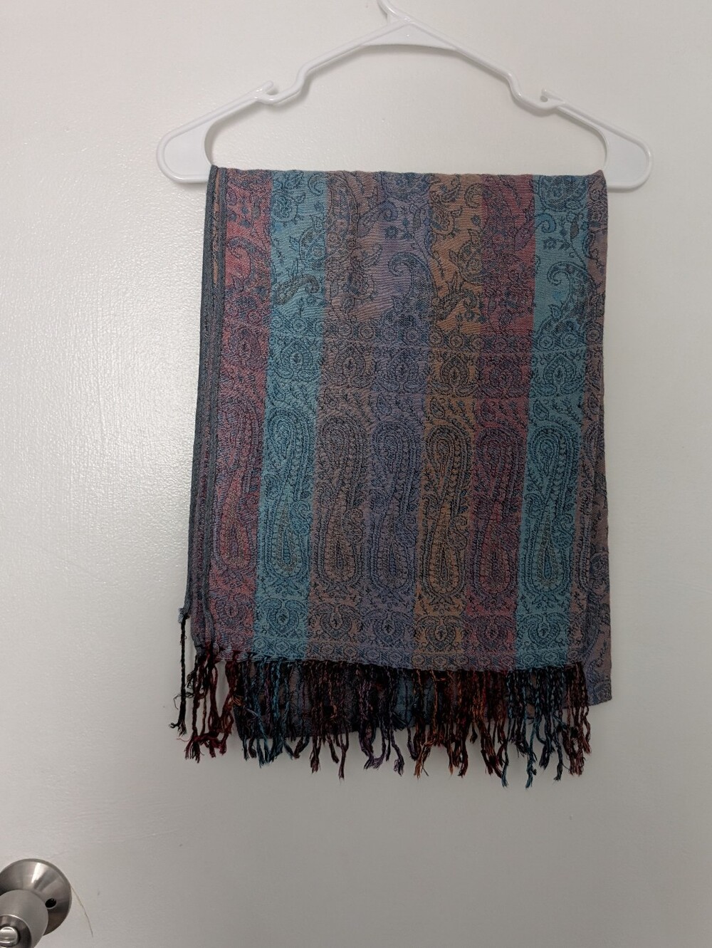 Blue Rainbow Paisley Hijab